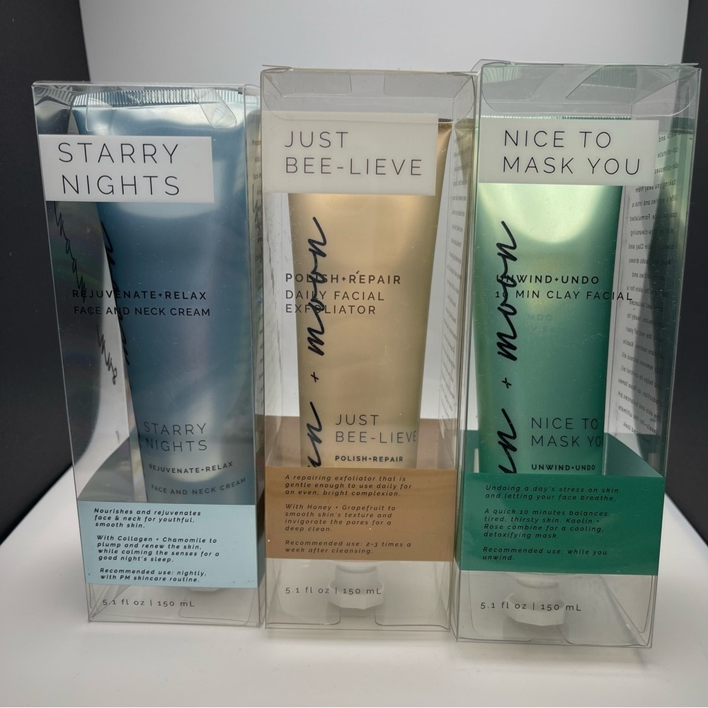 Sun + Moon 3 Piece Skincare Set - NWOT